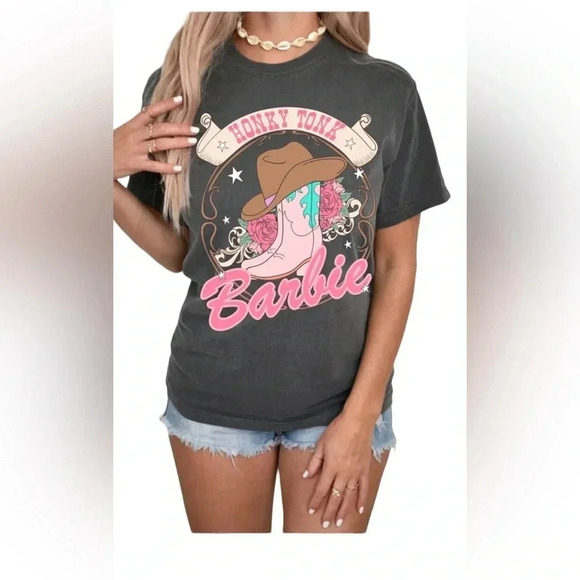 Honky Tonky Womens‎ Barbie Printed t-shirt - Picture 1 of 4